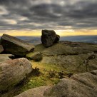 Stanage Edge balancing rock